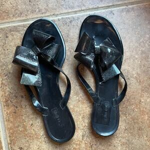 Victoria Adams bow pvc sandals sz 10